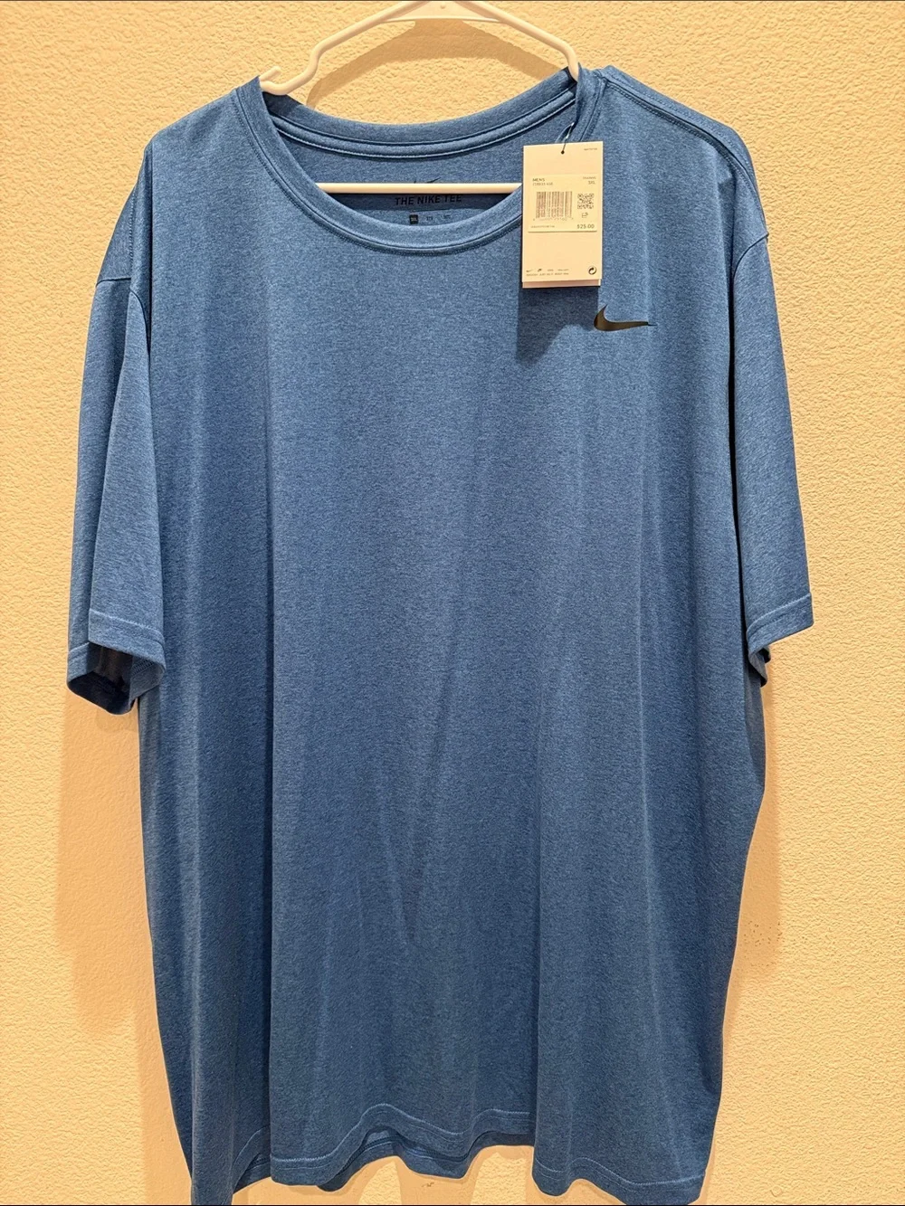 Nike Men's Heathered Slate Blue Short-Sleeve Athletic Tee